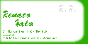 renato halm business card
