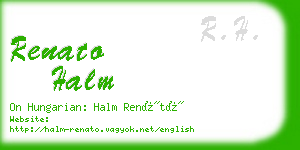 renato halm business card